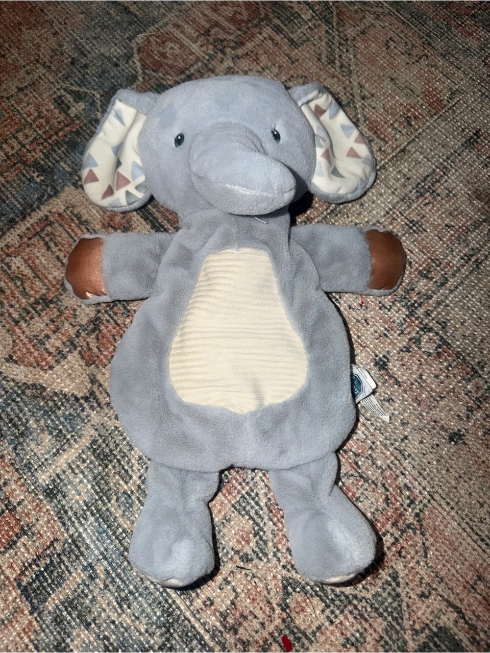 Mary Meyer Plush Gray ELEPHANT LOVEY Security Blanket Baby Toy #23054